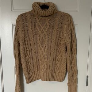 Lands' End Women's Turtleneck Sweater - Brown